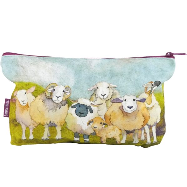 Emma Ball felted sheep zipped bag