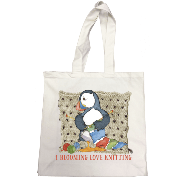 I Blooming Love Knitting Canvas bag - Emma Ball