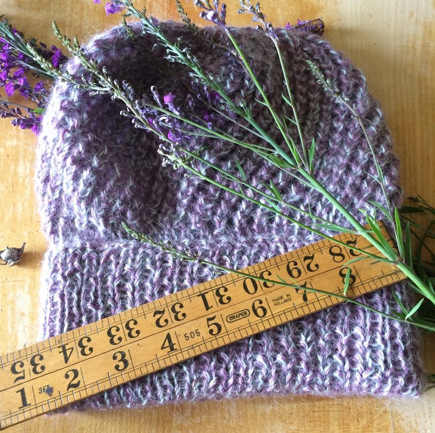 Fancy Purple Witch Hat with Leaves and Curly Point - Hand Felted Merino Wool